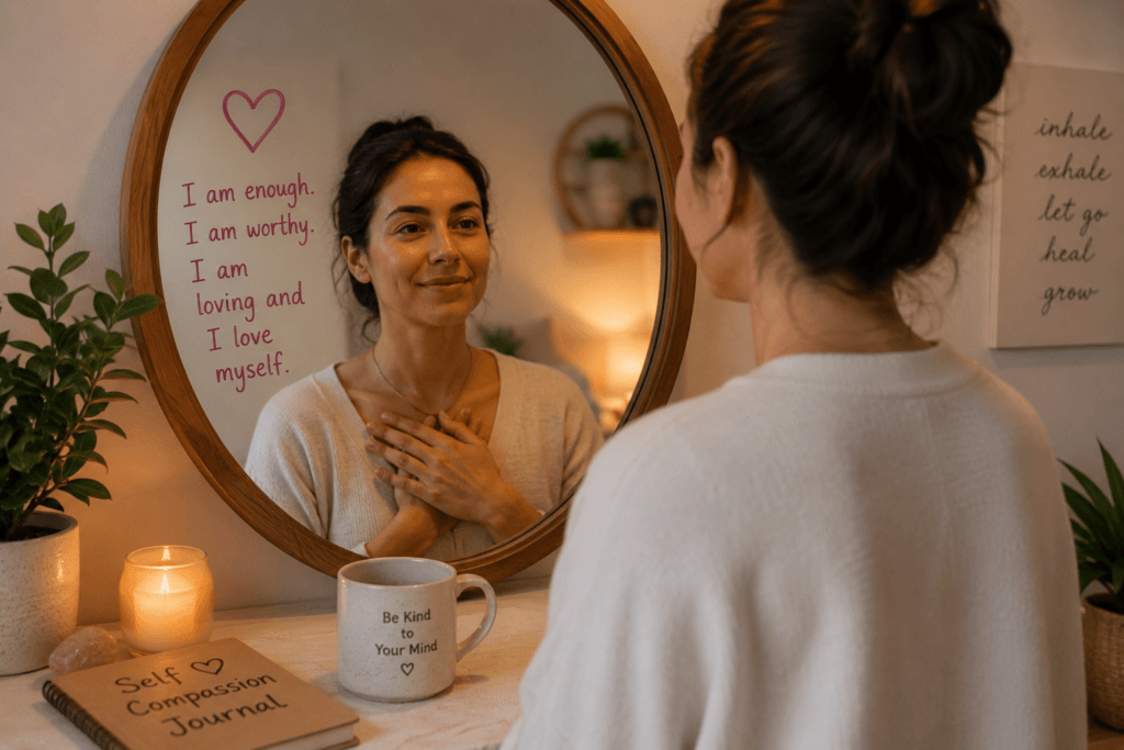 mirror meditation technique for emotional healing and self-compassion